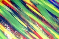 Background from different strokes of red, yellow, green and blue paint Royalty Free Stock Photo