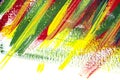 Background from different strokes of red, yellow, green and blue paint Royalty Free Stock Photo