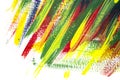 Background from different strokes of red, yellow, green and blue paint Royalty Free Stock Photo