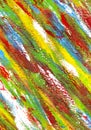 Background from different strokes of red, yellow, green, white and blue paint Royalty Free Stock Photo