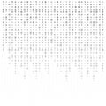 Background With Digits On Screen. binary code zero one matrix white background. banner, pattern, wallpaper. Vector illustration