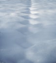 Diminishing pattern in snow Royalty Free Stock Photo