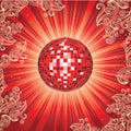 Background with disco-ball Royalty Free Stock Photo