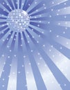 Background with disco mirror ball Royalty Free Stock Photo