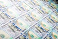 Background 100 dollar bills close-up Royalty Free Stock Photo