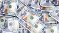Background of 100 dollar bills, 100 dollars banknotes Royalty Free Stock Photo