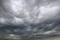 Background of dramatic sky with dark clouds. Sky before a thunder-storm. Royalty Free Stock Photo