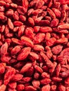 Background of dried goji berries. Super foods