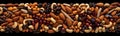 Healthy almonds snack dried cashew hazelnut assorted nut walnut ingredient vegan mixed Royalty Free Stock Photo