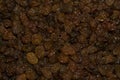 Background - dried honey-brown raisins