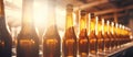 Background drink bottles beer brown closeup beverage glass background brewery alcohol Royalty Free Stock Photo