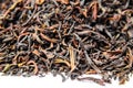 Background of dry black tea with flavors