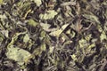 Background of dry black unpressed tea with flavors