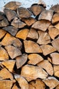 Background of dry chopped firewood logs in a pile Royalty Free Stock Photo