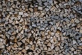 Background of dry chopped firewood logs in a pile Royalty Free Stock Photo