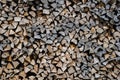 Background of dry chopped firewood logs in a pile Royalty Free Stock Photo