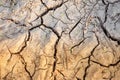 Background of dry land. cracked ground in dry season. Royalty Free Stock Photo
