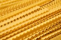 Background of dry mafaldine pasta Royalty Free Stock Photo