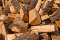 Background of dry pine firewood