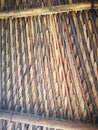 Background of dry woven palm leaves