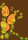 Background with easter eggs Royalty Free Stock Photo