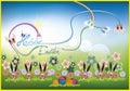 Background Easter (Happy Easter Text ) Royalty Free Stock Photo