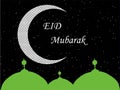 background eid mubarok with moon