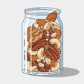 Background elements to distract from the focus on the jar and its Royalty Free Stock Photo