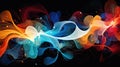 Background Embodies Quantum Chaos with an Array of Abstract Shapes and Colors, Crafting Visual Royalty Free Stock Photo