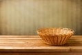 Background with empty basket Royalty Free Stock Photo