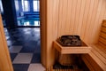 background of empty sauna room