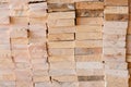 Background ends of the boards. The ends of the lumber. Pine ends. Wood background Royalty Free Stock Photo