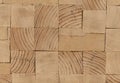 Background - the ends of wooden beams, glued furniture panel. Royalty Free Stock Photo