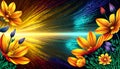 Background energy color cosmos laser light flower blossom nature design