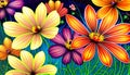 Background energy vibrant color light flower bloom nature arrangement