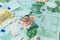 Background of Euro banknotes Royalty Free Stock Photo