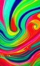 Art rainbow psychedelic oil paint abstract graphic poster web page PPT background. Digital art wallpaper. Royalty Free Stock Photo