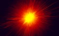 Background with explosion. Starburst dynamic lines. Solar or starlight emission. 3d futuristic technology style. Vector Royalty Free Stock Photo