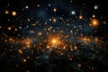 Background explosion of stars cluster takes shape in the solar system.