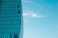 Background of facade of office building and blue sky. Glass buildings in Milan, Italy. CityLife Shopping District Royalty Free Stock Photo