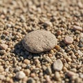 Background fades into a soft blur emphasizing the main pebble in the Royalty Free Stock Photo