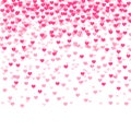 Background with falling hearts Royalty Free Stock Photo