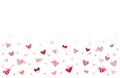 Background falling hearts below Royalty Free Stock Photo