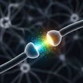 Background features blurred neuron structures enhancing the focus Royalty Free Stock Photo
