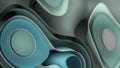 Aqua Serenity Abstract Shapes