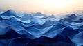 Soft Blue Waves Transitioning Horizontally with a Smooth Gradient