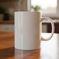 Background features a softly blurred kitchen setting suggesting a Royalty Free Stock Photo