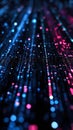 Background featuring abstract encryption patterns combined with digital sound graphics.
