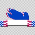 Background featuring American eagle and stars and stripes on a transparent background Royalty Free Stock Photo