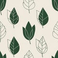 Background featuring various abstract leaf shapes in solid dark green and Royalty Free Stock Photo